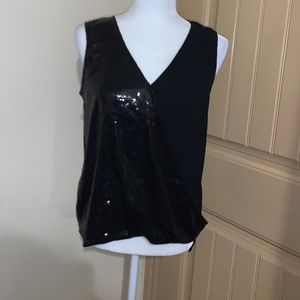 Worthington black sequin blouse
